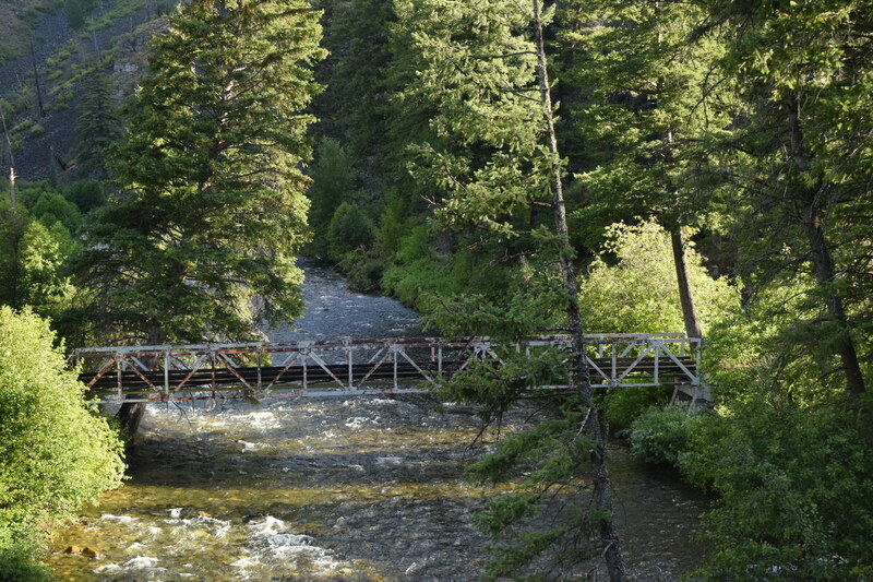 item thumbnail for View of Monumental Bridge at confluence of Big Creek and Crooked Creek