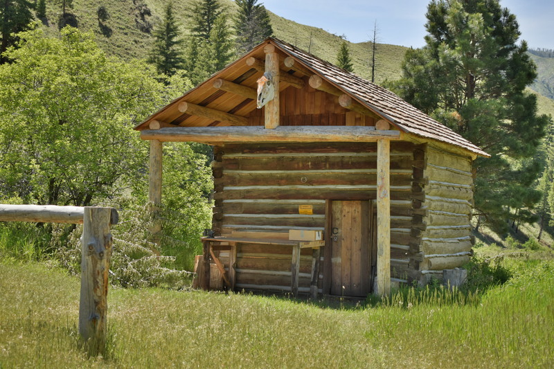 item thumbnail for Small cabin built by Merl Wallace at Cabin Creek, restored