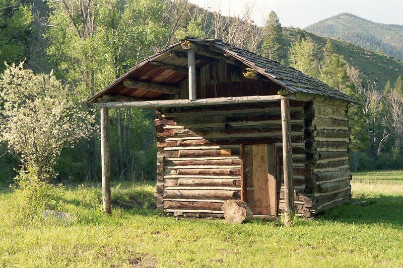 item thumbnail for Small cabin built by Merl Wallace at Cabin Creek, restored