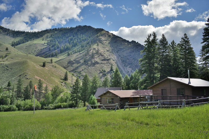 item thumbnail for Jim Peek Lab, Intern cookhouse, and DeVlieg Cabin in the background at Taylor Wilderness Research Station