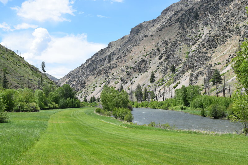 item thumbnail for View of the landing strip at Taylor Wilderness Research Station, with Big Creek on the northern side