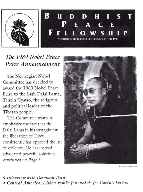 Buddhist Peace Fellowship, Fall 1989 