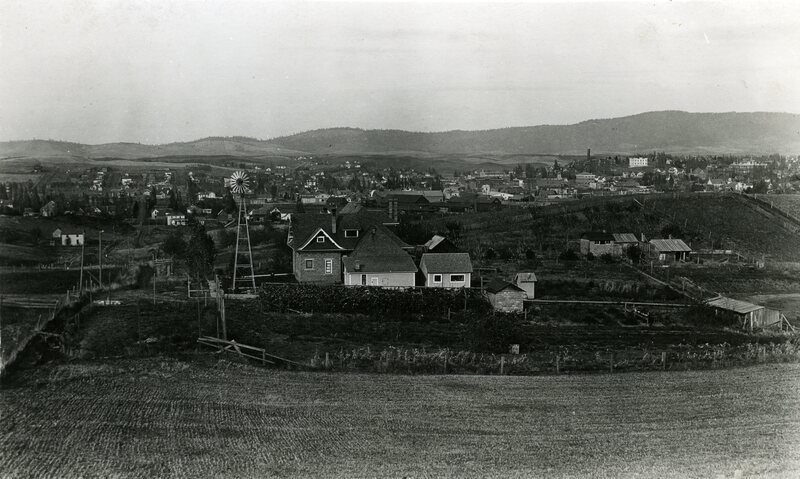 item thumbnail for View of Moscow, Idaho from the south taken from the end of what is now Boyd Avenue, 1910