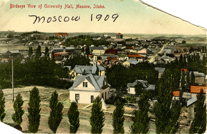 item thumbnail for Birdseye View of University Hall, Moscow, Idaho