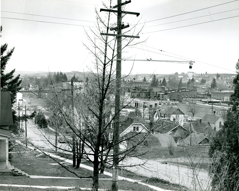 item thumbnail for Moscow, Idaho street scene, early 1950s.