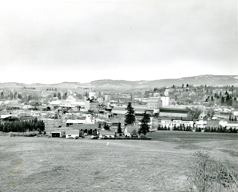 item thumbnail for Panoramic view of Moscow, Idaho showing the railroad