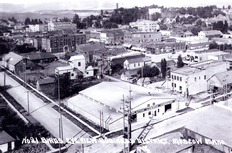 item thumbnail for No 21 Birds eye view business district Moscow, Idaho