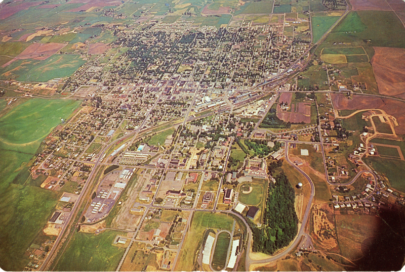 item thumbnail for Aerial view of Moscow, Idaho in color