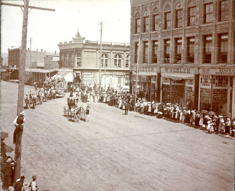 item thumbnail for Parade in Front of Motter Wheeler General Store