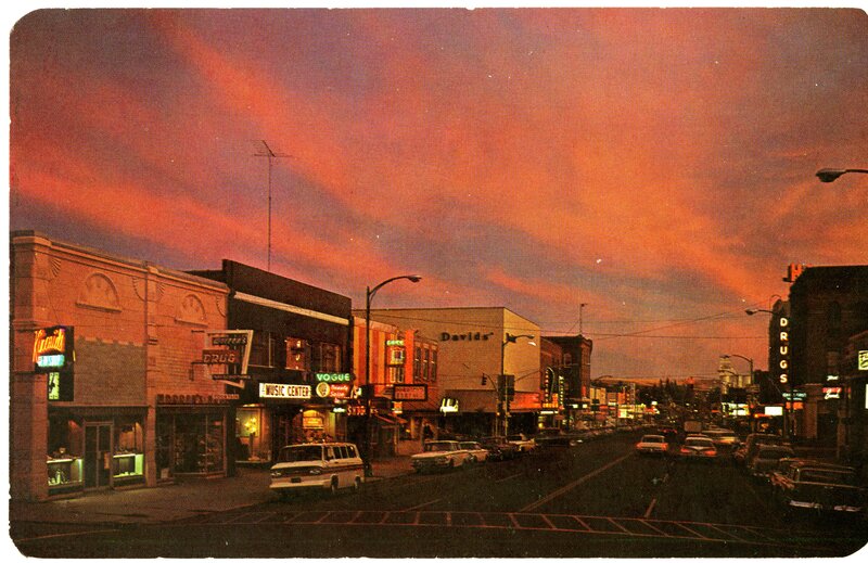 item thumbnail for Main Street at Sunset Postcard