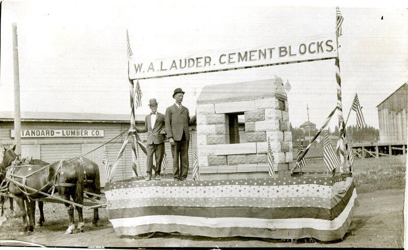 item thumbnail for W.A. Lauder Cement Blocks Parade Float