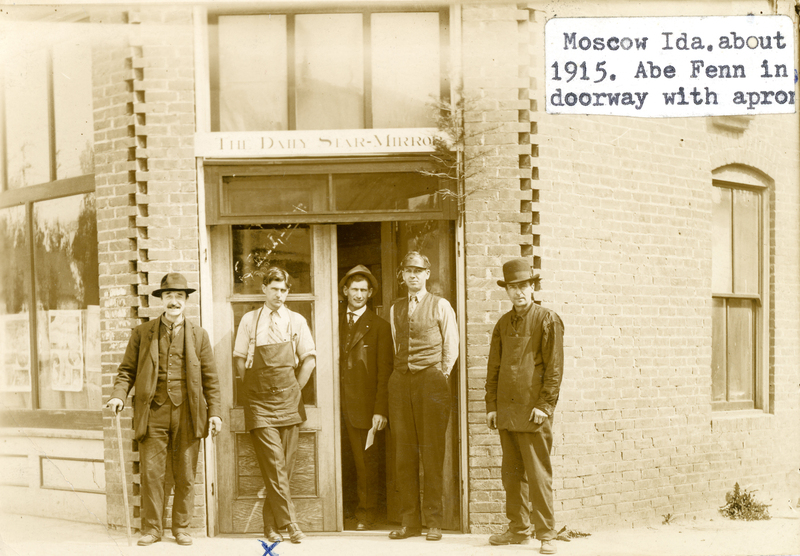 item thumbnail for Postcard of five men in front of The Daily Star-Mirror, Moscow, Idaho