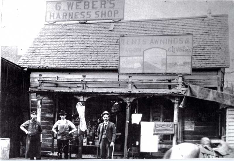 item thumbnail for Exterior of the George Weber Harness Shop