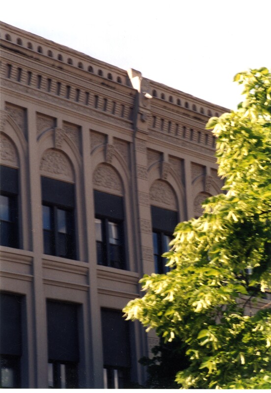 item thumbnail for Architectural features on the west side of the McConnell Building