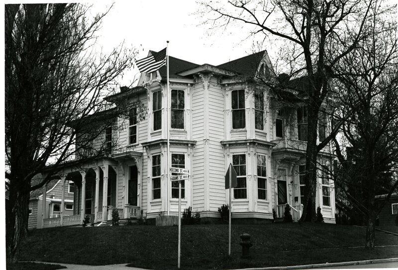 item thumbnail for Flag Flying in Front of the McConnell Mansion