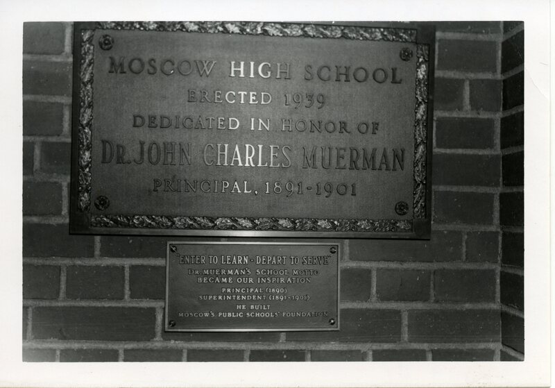 item thumbnail for Moscow High School Dedication Plaque