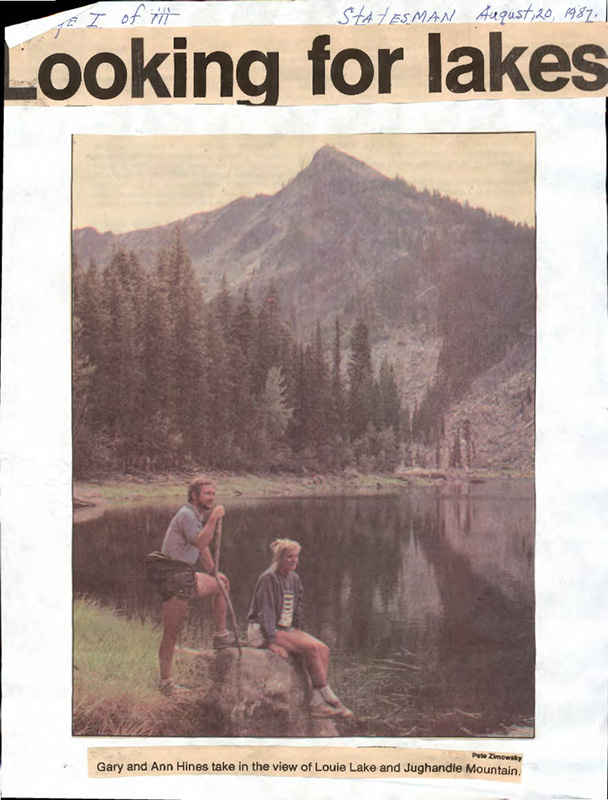 Alpine Lakes Folder Mccall Public Library Collection 2555