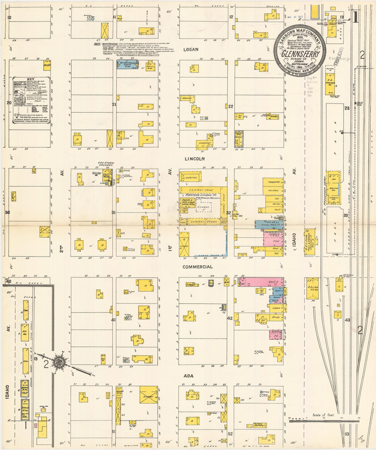 Sanborn Fire Insurance Map from Glenns Ferry | Idaho Sanborn Maps