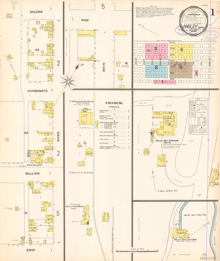 Sanborn Fire Insurance Map from Hailey | Idaho Sanborn Maps