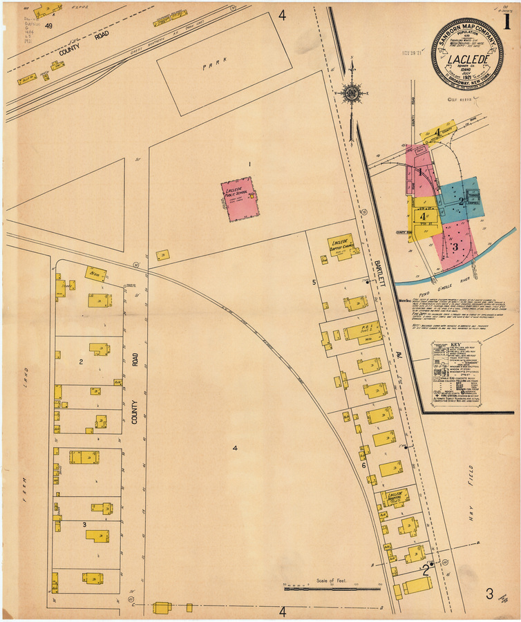 Sanborn Fire Insurance Map From Laclede Idaho Sanborn Maps 6049