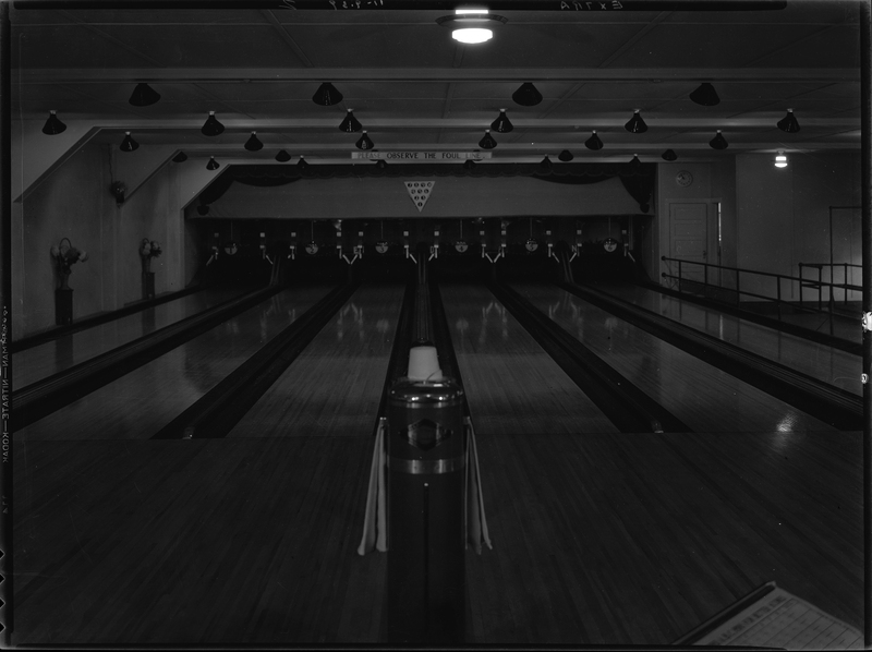 Wallace Bowling Alley lanes [02] | George W. Tabor Photographs