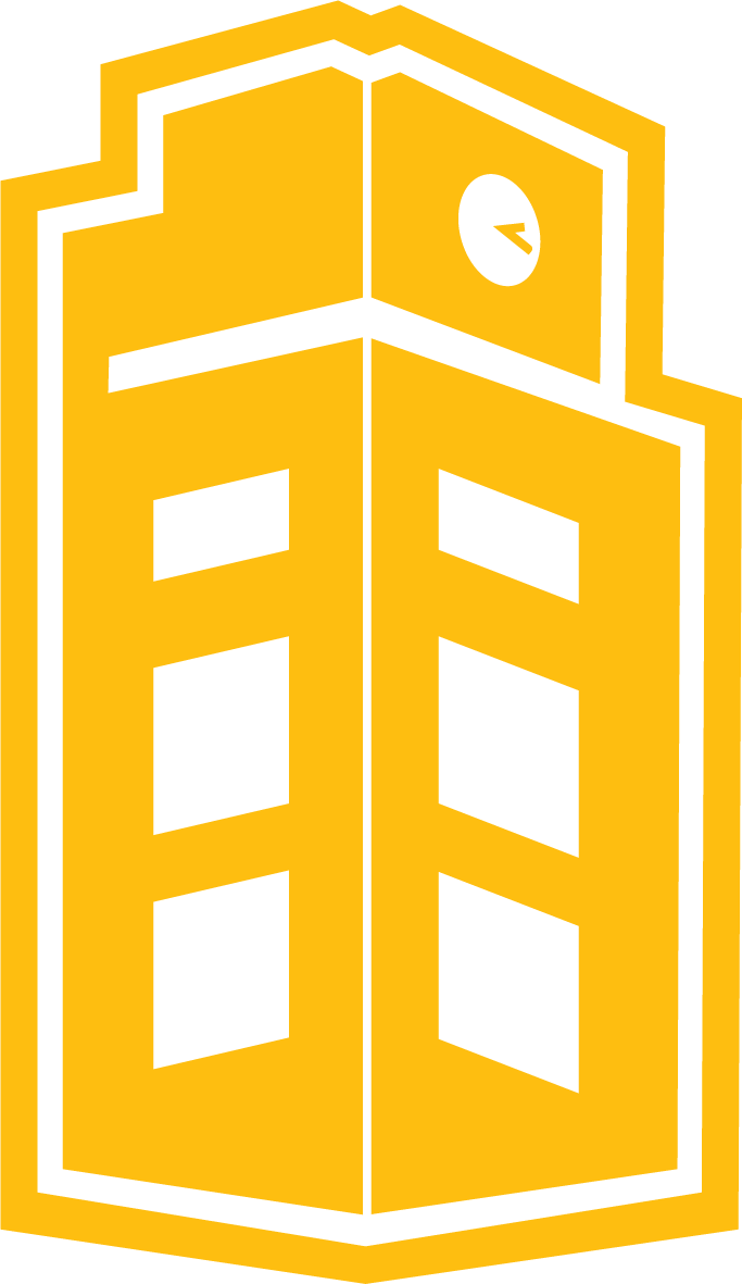 Gold U of I Library Tower logo